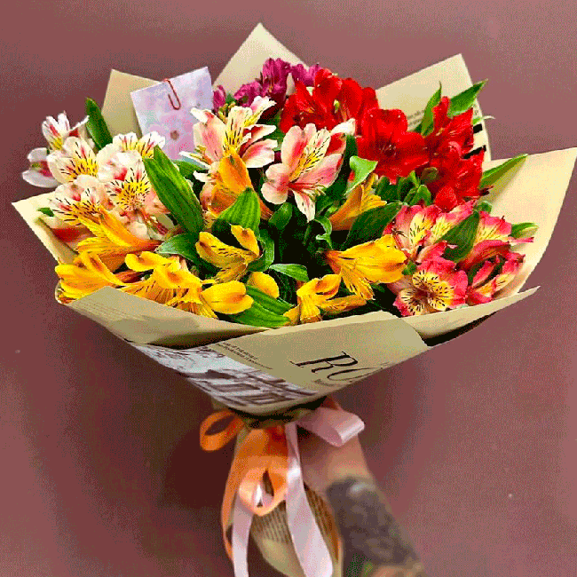 Букет с альстромериями микс Букет с альстромериями микс