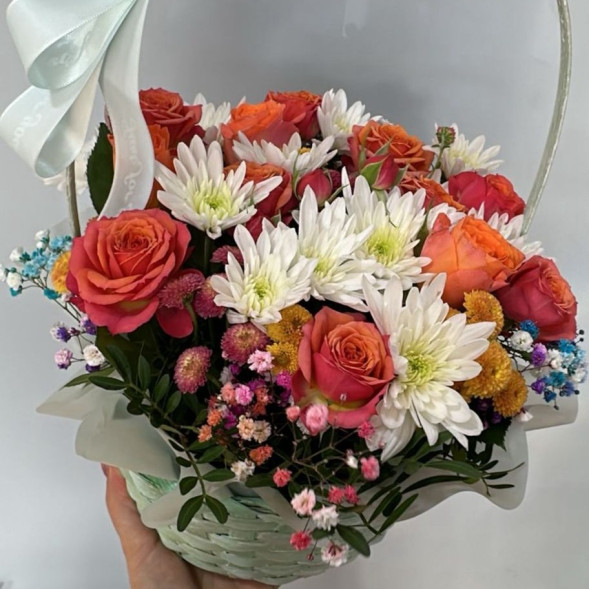 Композиция в корзине «Оранжевое настроение»  в Судаке