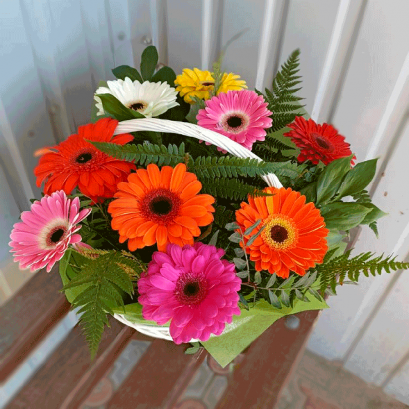 Корзина с герберами в Судаке