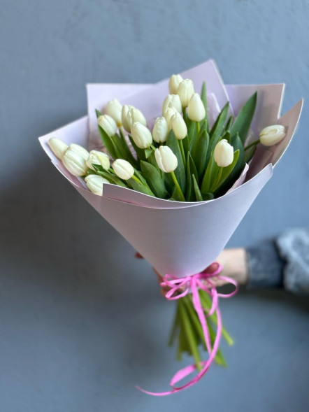 21 белый тюльпан в Судаке