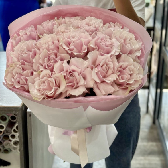 Букет 9 французких нежно-розовых роз в Судаке